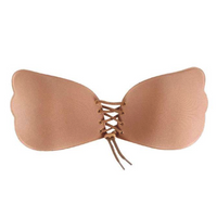 Lace up Spandex Self-Adhesive Strapless Invisible Bra - Your Goods Central