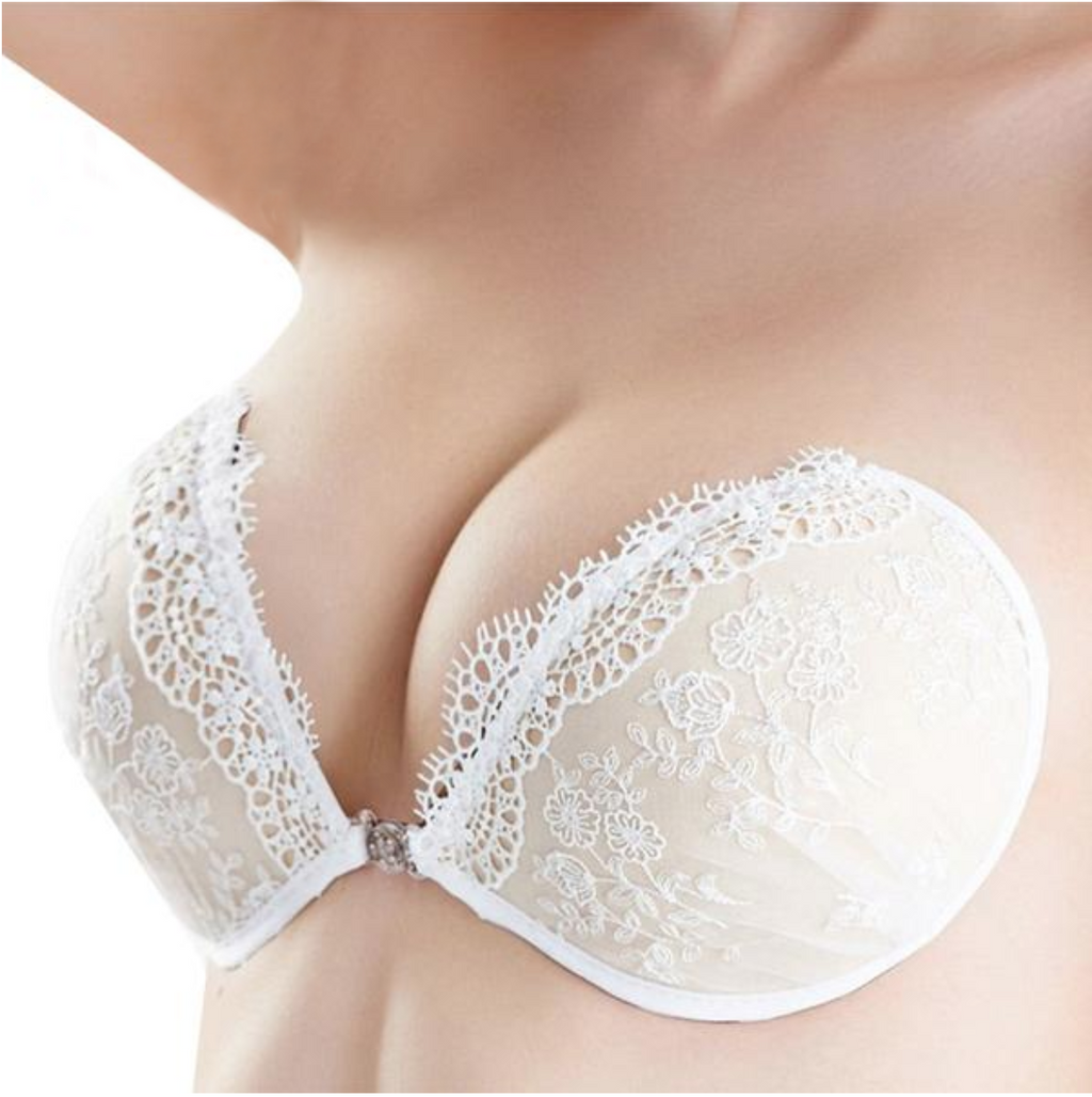 Sexy Strapless Lace Embroidery Bra - Your Goods Central
