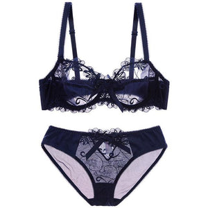Sexy Embroidered Transparent lace bra - Your Goods Central