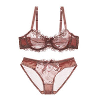 Sexy Embroidered Transparent lace bra - Your Goods Central