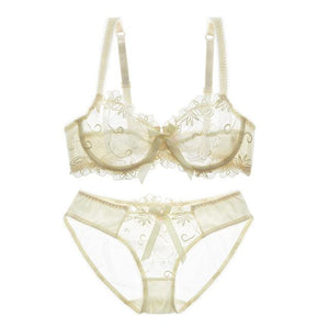 Sexy Embroidered Transparent lace bra - Your Goods Central