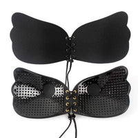 Lace up Spandex Self-Adhesive Strapless Invisible Bra - Your Goods Central