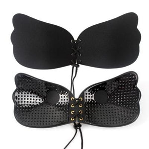 Lace up Spandex Self-Adhesive Strapless Invisible Bra - Your Goods Central