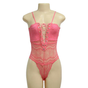 Deep V Lace Bodysuit - Your Goods Central
